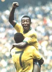 Pele celebrates