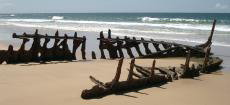  The wreck of the SS Dicky at Caloundra, Queensland.